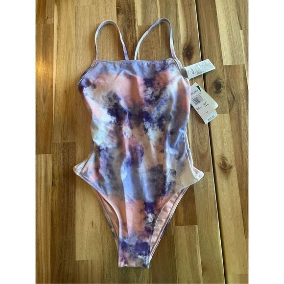 Roxy Active PT Swimming One Piece in Mellow Rose Cloud - Picture 2 of 5